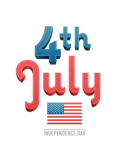 Patriotic fourth of july — Stock Vector