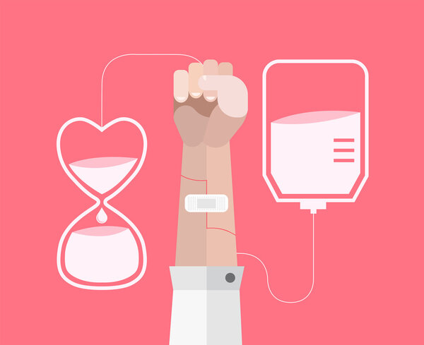 Blood donation concept