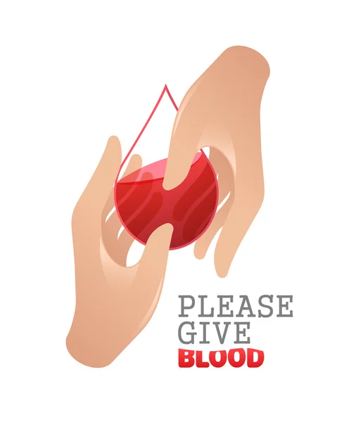 Пожалуйста, сдайте кровь — стоковый вектор