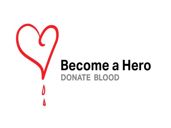 Devenir un héros faire un don concept de sang — Image vectorielle