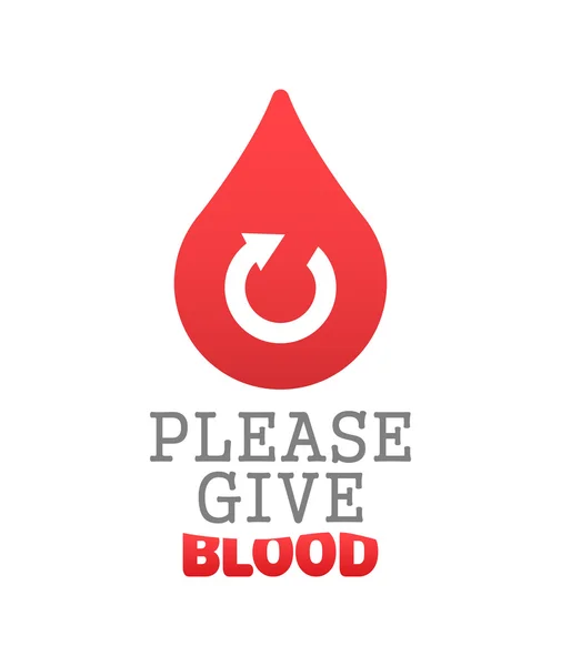 Please give blood concept — Stock Vector