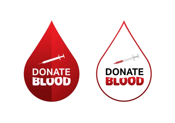 Donar concepto de sangre — Vector de stock