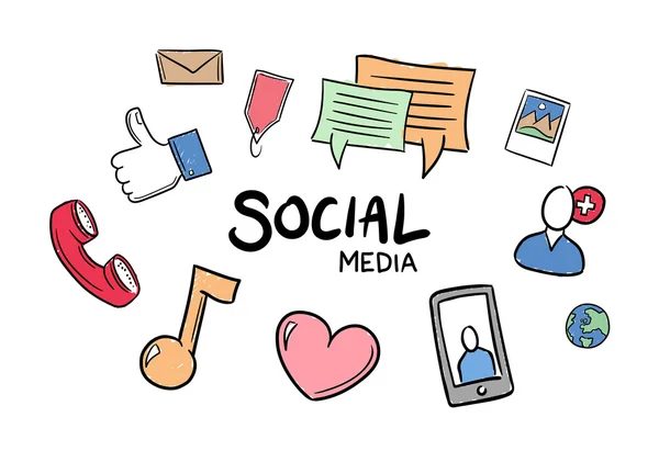 Концепція соціальних медіа — стоковий вектор