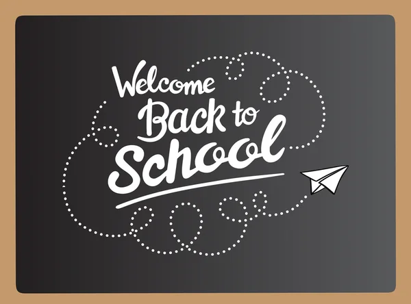 Welcome back to school message — Stock Vector