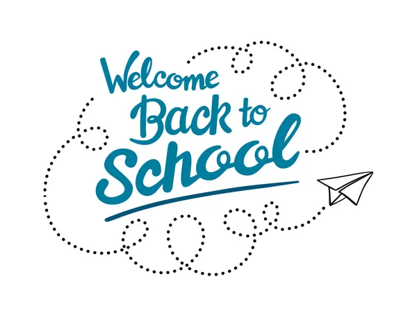 Welcome back to school message — Stock Vector