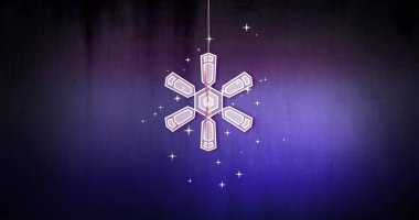 Tahta kapının üzerinde altın saplı kar tanesi resmi. Kış, tatil, şenlik, mevsim, dekorasyon, zarafet