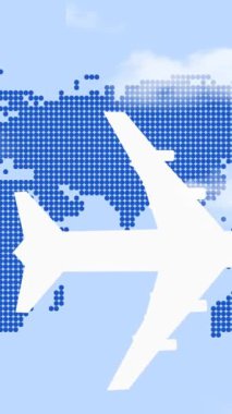 Parlayan devre kartı ile dönen dünyanın animasyonu. küresel bağlantılar ve teknoloji konsepti dijital olarak oluşturulmuş video.