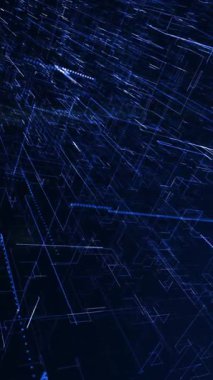 Parlayan ışık ve siyah arkaplanda hareket eden izler. Renk, şekil, ışık ve hareket konsepti dijital olarak oluşturulmuş video.