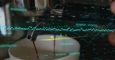 Damlayan espresso yeşil noktalı çizgi başlatıyor, şamdanları canlandırıyor ve pazar büyümesini canlandırıyor. Endüstriyel, minimalist, teknoloji, finans, analitik, büyüme, hassasiyet