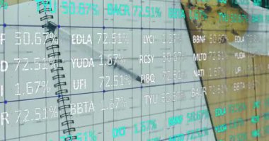 Güncelleme verilerini deftere yüklerken, görünümü sağa kaydırarak kahve hamur işlerinin eğilimleri göstermesini sağlayın. Kırtasiye, çalışma alanı, modern, analitik, iş, üretkenlik, minimalizm