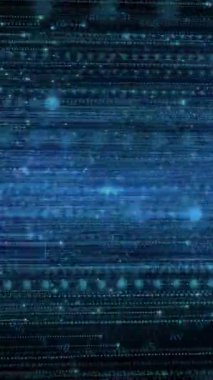 Siyah zemin üzerinde veri işleme üzerinde ışık izlerinin animasyonu. Küresel teknoloji, bilgisayar ve dijital arayüz kavramı dijital olarak oluşturulmuş video.