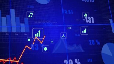 Gösterge paneli yüklendiğinde, animasyon turuncu çizgi tırmanışında, veri büyümesini göstermek için ekolojik simgeler gösteriliyor. Analizler, veri görselleştirme, sürdürülebilirlik, ekolojik, dijital, içgörü, ilerleme