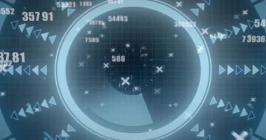 1 saniye sonra sağ yay, halka oluşturma, kama döndürme, analiz için güncelleme değerleri gösteriliyor. Futuristik, teknolojik, veri görselleştirme, arayüz tasarımı, dijital, sibernetik, analitik