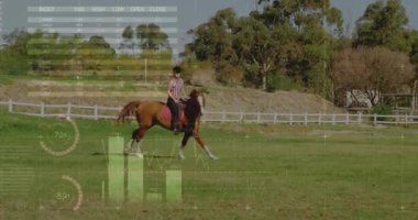 Binicilerin dizginleri iz sürme, kanat çırpma, dön ve bar çizelgesi ile dur. Kırsal, veri görselleştirme, spor, sağlık, açık hava, teknoloji, güven