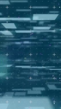 Sunucular üzerinde kapsam ve veri işleme animasyonu. Küresel bulut hesaplama, dijital arayüz ve veri işleme kavramı dijital olarak oluşturulmuş video.