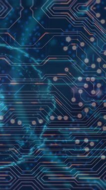 Animation of data processing over network of connections. Global business and digital interface concept digitally generated video.