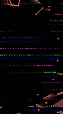 Arka planda dijital kodlama olan DNA iplikçikleri ve geometrik şekillerin animasyonu. Genetik, biyoteknoloji, bilim, fütüristik, yenilik, teknoloji