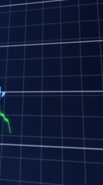 Şebeke üzerinde finansal veri işleme animasyonu. Küresel iş, finans, bilgisayar ve veri işleme kavramı dijital olarak oluşturulmuş video.