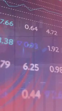 Grafik ve veri işleme katmanlarının animasyonu. Veri, iş, istatistik, dijital arayüz ve küresel iletişim, dijital olarak oluşturulmuş video.