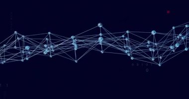 İkili sürüklenme ile tetiklenen parlayan düğüm örgüsü titreşimi ve kayan kod bloğu veri akışını görselleştiriyor. Teknoloji, veri, bağlantı, dijital, siber güvenlik, yenilik, devre