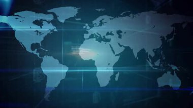 Afrika 'yı aydınlatan kod bloğu HUD çemberi başlatarak ağ bağlantısı simgelerini genişletiyor. Teknoloji, bağlantı, veri görselleştirme, dijital arayüz, ağ, siber güvenlik, yenilik