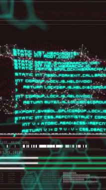 Bilimsel verilerin dijital ekranda, siyah arkaplanda canlandırılması. sağlık, tıp, bilim ve teknoloji konsepti dijital olarak oluşturulmuş video.