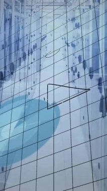 Kadın okları üzerinden bağlantı ağı üzerinden küresel ve veri işleme animasyonu. Dijital arayüz ve teknoloji kavramını dijital olarak oluşturan küresel finansman.