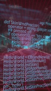 Animation of network of connections and data processing. Global networks, computing and data processing concept digitally generated video.