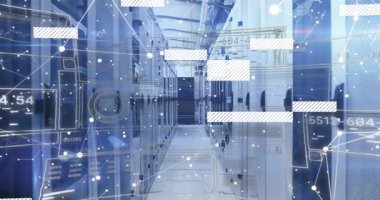 Koridor durağanlığını, veri kaplamasının zayıflaması kayan çubukları, görselleştiren veri akışını tetikleyene kadar düzenleyin. Teknoloji, ağ oluşturma, dijital, siber güvenlik, yenilik, bağlantı, veri