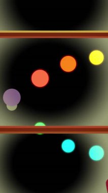 Noelde noktalar üzerinde pencere ve dekorasyon animasyonu. Noel, kutlama ve dijital arayüz kavramı dijital olarak oluşturulmuş video.