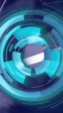 Mor arkaplandaki bağlantıları tarayan dijital veri işleme animasyonu. Küresel iş, bağlantılar, hesaplama ve veri işleme kavramı dijital olarak oluşturulmuş video.