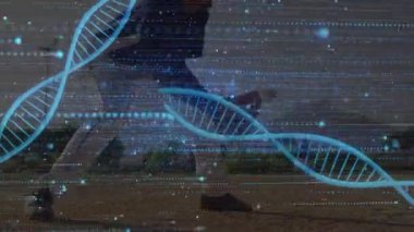 Atıcının rüzgarda attığı top DNA sarmalı kaplanırken beysbol sahasını dağıtıyor. Atış, eldiven, üniforma, şapka, elmas, iç saha, dış saha