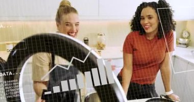 İki kadın sunucu halka ışığı ve kamera beslemesini ayarlıyor, alkışlıyor ve tarif gösterisini başlatıyorlar. İşbirliği, iletişim, takım çalışması, modern, samimi, organik, yaşam tarzı