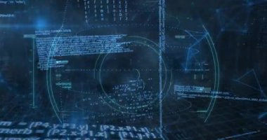 Tespit edildiğinde, küre HUD tarama ve haritalama yapısını incelerken örgü dönüşüne dönüşüyor. Holografik, görselleştirme, siber punk, fütüristik, arayüz, ızgara, dijital