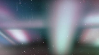 İçi bulanık, merkezi sütun titreşimi parlıyor, düşen kırmızı parçaları üst üste koyuyor. Sütun, ticari, hareket, dijital, boşluk, ruhani, ışıltı