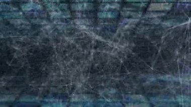 Parlak düğümler ağ örgülerini yeniden düzenliyor, inceliyor ve dağıtıyor, deniz mavisi şebekesini ortaya çıkarıyor. Ağ, ışıltı, nabız, paneller, kafes, soyut, geleceksel