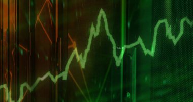 Kontrol ekranında, delinmiş panel ve 71.1 ile yeşil çizgili iz sürme çizelgesi gösteriliyor. Dalga biçimi, gösterge paneli, veri, görselleştirme, analiz, arayüz, neon