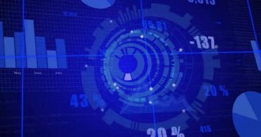 Yüzde güncellemede merkezi H.U.D. döndürme ve nabız, halkalar gerçek zamanlı verileri görselleştirmek için uzuyor. Kontrol paneli, arayüz, analitik, metrik, izleme, ızgara, dijital