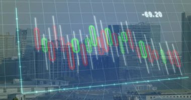 Mumların yer değiştirdiğini ve veri güncellemesinden sonra tırmandığını gösteren şamdan örtüsü. Şehir manzarası, ufuk çizgisi, şehir, trafik çizgileri, trend çizgisi, şeffaf, hayalet