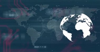 İkili atımlı beyaz küre dönüşünde, kafatası beliriyor, morarma izleri, uyarı siber tehdidi. Kontrol paneli, veri tabanı, holografik, küre, ağ, fütüristik, parlayan