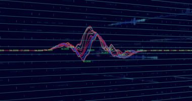 Veri yükselmeye, yükselmeye, yükselmeye, bölünmeye, birleşmeye, analitik etiketlemeye başlıyor. Görselleştirme, gösterge paneli, ızgara, neon, soyut, hareket, dijital