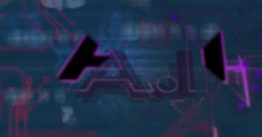 Başlangıç olarak, yapay zekanın ortaya çıkmasıyla, parlamasıyla, titreşmesiyle, teknolojik başlık oluşturmasıyla başlıyor. Neon, devre, ışıltı, mor, mor, ikili, dalga biçimi