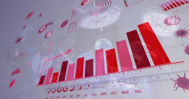 Cerrahi ekip, her ayın kırmızı çizelgesi olarak ameliyathanede hareket halinde. Zaman çizelgesi doluyor. Görselleştirme, veri, analiz, üst üste, büyüme, ölçüler, klinik