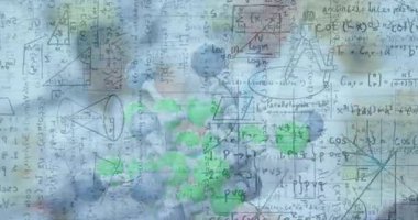 Matematiksel denklemlerin sınıfta model üzerinden animasyonu. okul ve eğitim kavramı dijital olarak oluşturulan video.