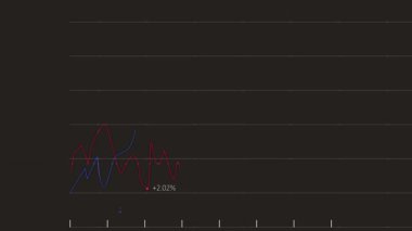 Kahverengi arka planda ışık ve grafik animasyonu. veri işleme ve teknoloji konsepti dijital olarak oluşturulmuş video.
