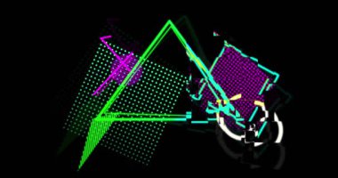 Siyah arkaplan üzerinde flash satış metni animasyonu. Alışveriş satışları ve perakende konsepti dijital olarak oluşturulmuş video.