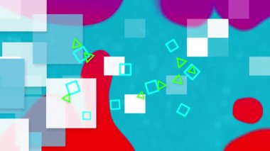 Renkli ekranlar ve şekillerle bağlantı ağının animasyonu. Küresel bulut hesaplama, iş dünyası, finans, hesaplama ve veri işleme kavramı dijital olarak oluşturuldu.