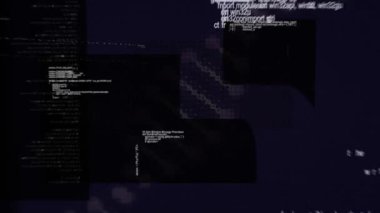 DNA ipliği üzerinde veri işleme animasyonu. küresel iş ve dijital arayüz kavramı dijital olarak oluşturulmuş video.