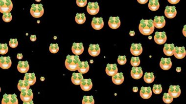 Siyah arkaplanda beliren duygu simgelerinin canlandırması. Sosyal medya ve teknoloji konsepti dijital olarak oluşturulmuş video.