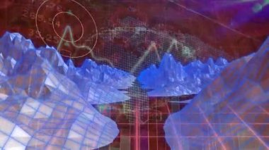 Beyin üzerinde veri işleme animasyonu. küresel iş ve dijital arayüz kavramı dijital olarak oluşturulmuş video.